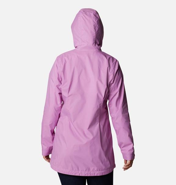 Columbia Switchback Rain Jacket Pink For Women's NZ46128 New Zealand